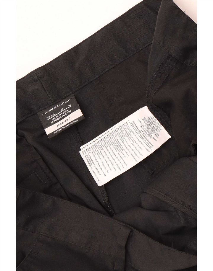 Pantaloni chino dritti Nike Dri Fit da uomo W34 L32 poliestere nero