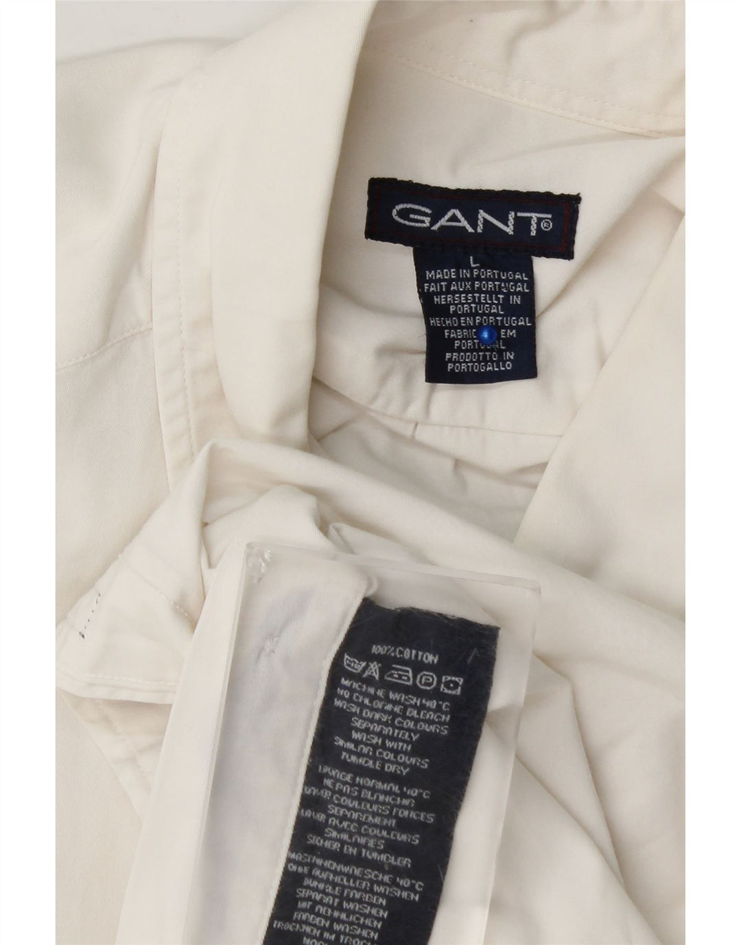 Gant Camicia a maniche corte da uomo grande in cotone bianco