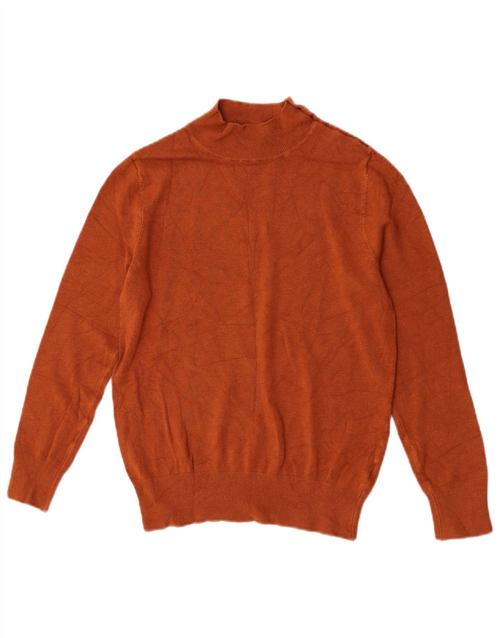 Maglione maglione a collo alto da donna Coast UK 12 Viscosa marrone medio