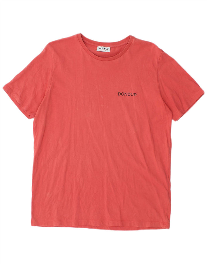 DONDUP T-shirt Uomo Top Cotone Rosa Medio