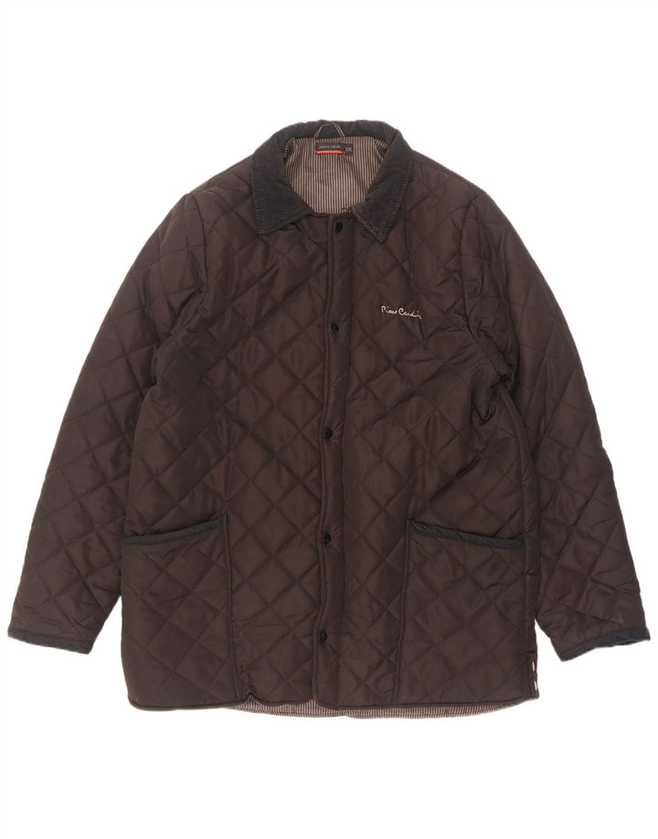 Giacca trapuntata da uomo Pierre Cardin UK 44 2XL Poliestere marrone
