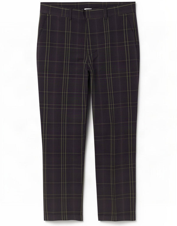 Pantaloni chino regolari da uomo Under Armour W36 L30 Sport scozzesi blu navy