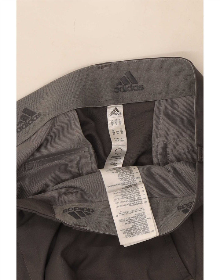 Pantaloni chino dritti da uomo Adidas W32 L30 poliestere grigio