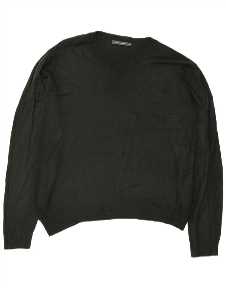 Maglione da uomo con scollo a V French Connection grande acrilico kaki