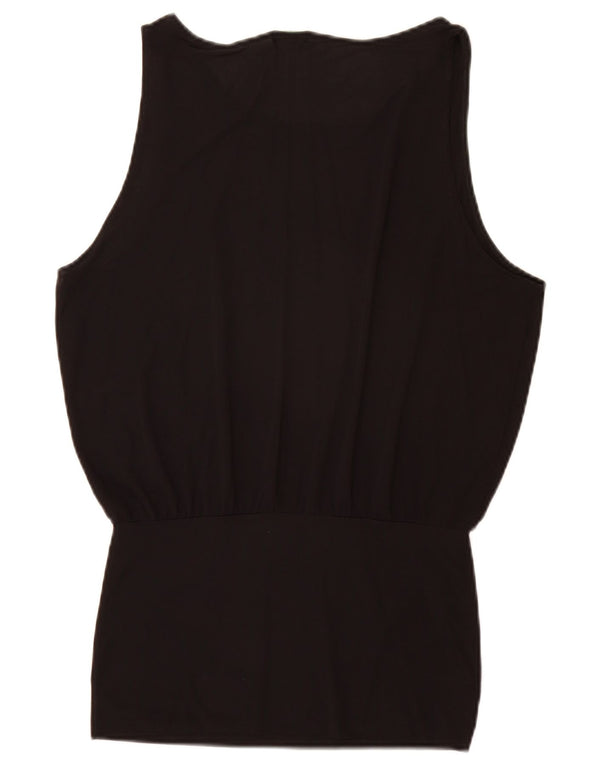 Camicetta senza maniche da donna Benetton UK 14 Medium Nero Poliammide