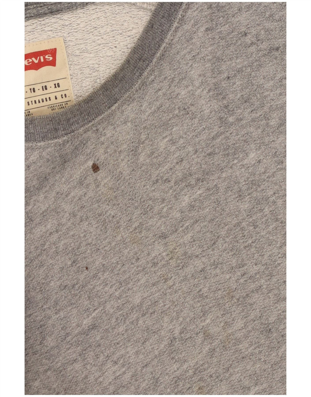 Felpa da uomo Levi's Jumper XL in cotone chiazzato grigio