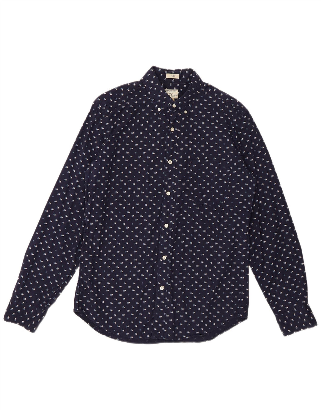 Camicia slim da uomo J. Crew in cotone floreale blu navy medio