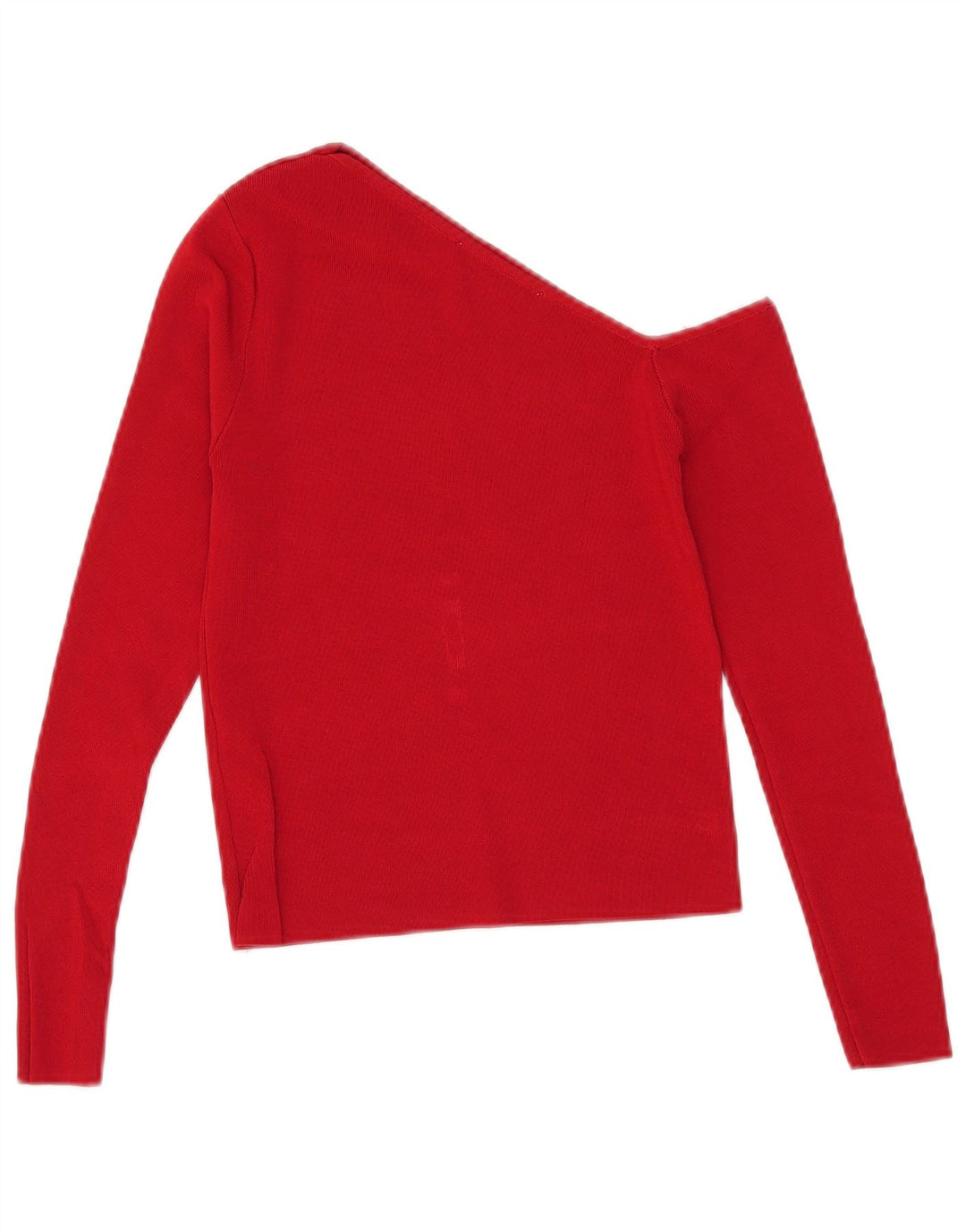 Top corto monospalla da donna Zara UK 12 Viscosa rossa media