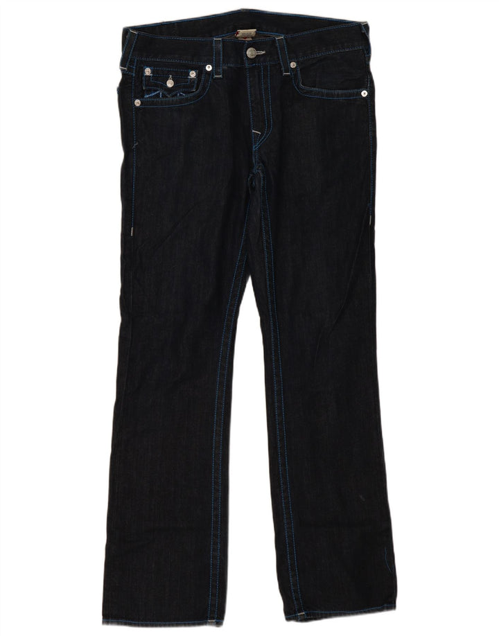 Jeans dritti da uomo True Religion W33 L35 cotone blu navy