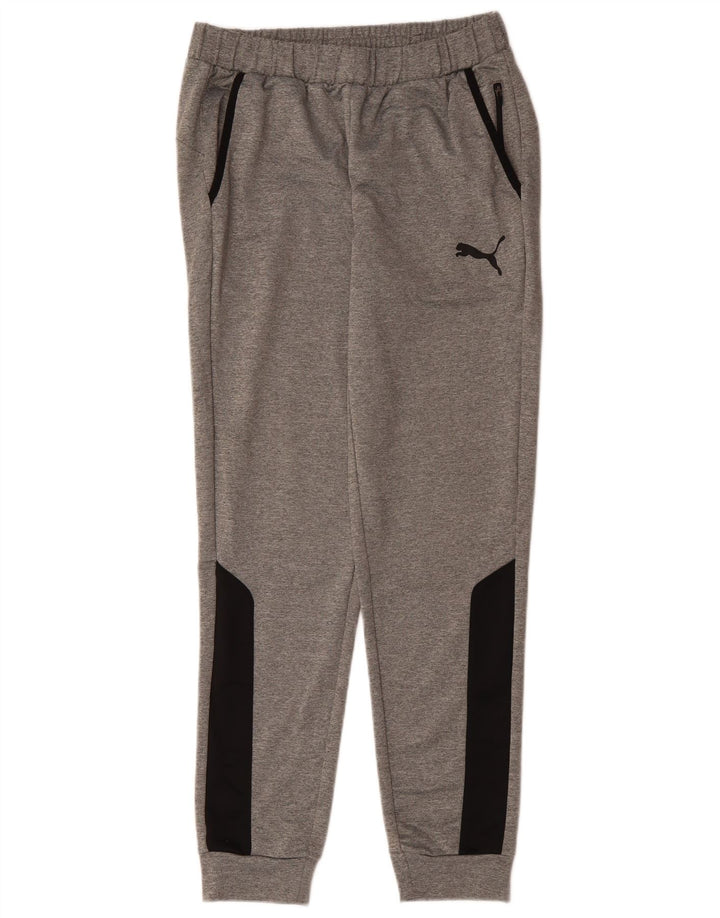 Pantaloni da tuta da uomo Puma Joggers Poliestere color block grigio medio