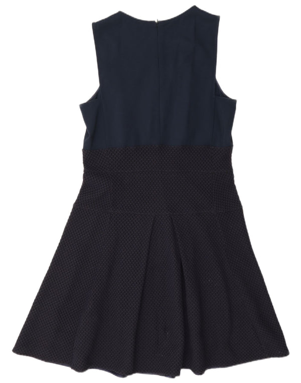 Max & Co. Abito da donna senza maniche a trapezio UK 14 Grande cotone blu navy