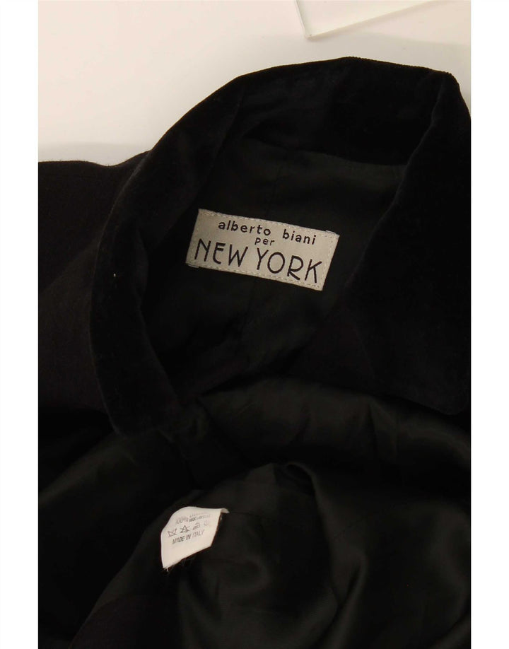 Giacca Blazer da Donna a 4 Bottoni Alberto Biani IT 40 Lana Nera Media