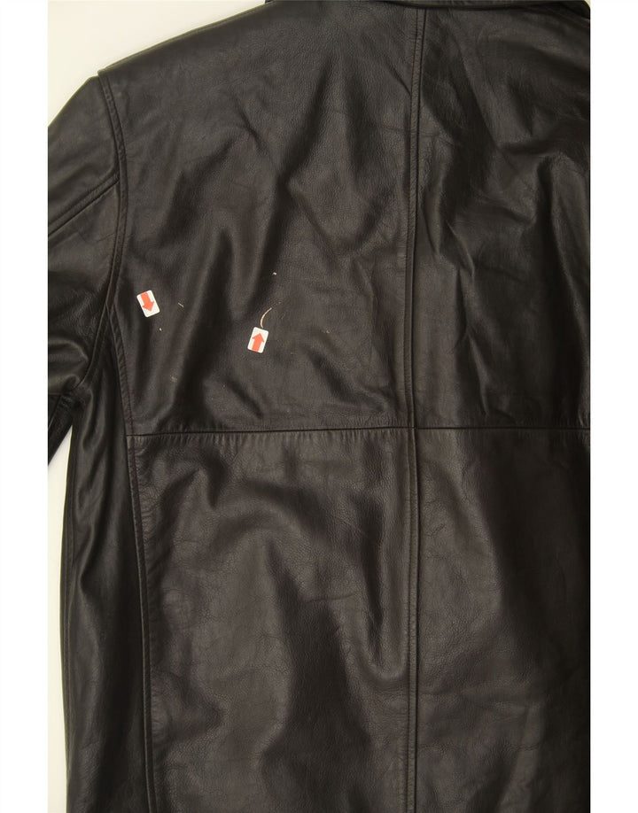 MILESTONE Mens Leather Coat IT 48 Medium Brown Vintage Milestone and Second-Hand Milestone from Messina Hembry 