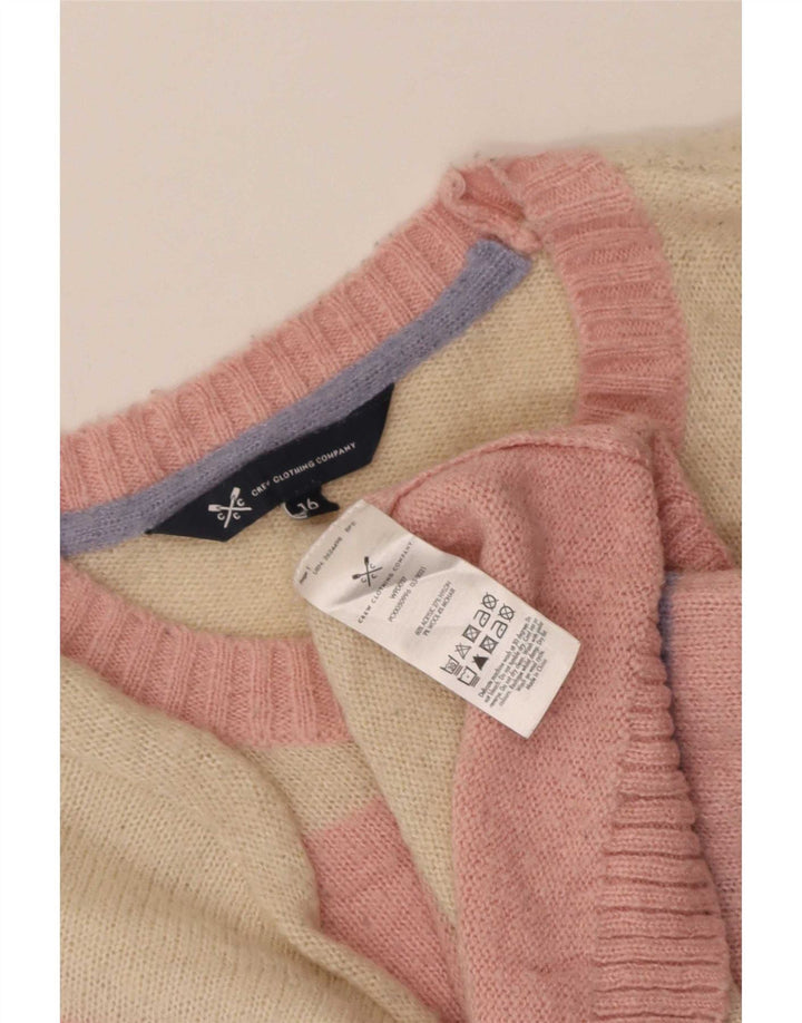 Crew Clothing Maglione da donna con collo a collo UK 16 grande multicolore