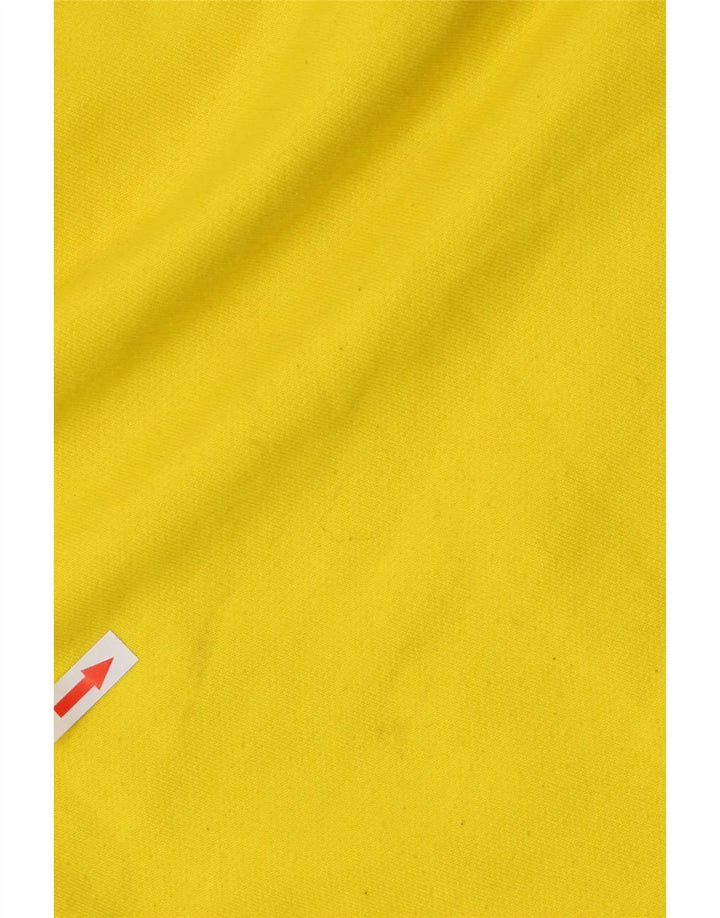Felpa con cappuccio grafica da uomo Adidas, media, in poliestere giallo
