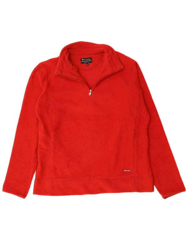 Maglione in pile da donna con collo e zip Champion UK 18 XL poliestere rosso