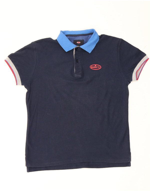 Polo Bugatti da bambino 13-14 anni in cotone blu navy