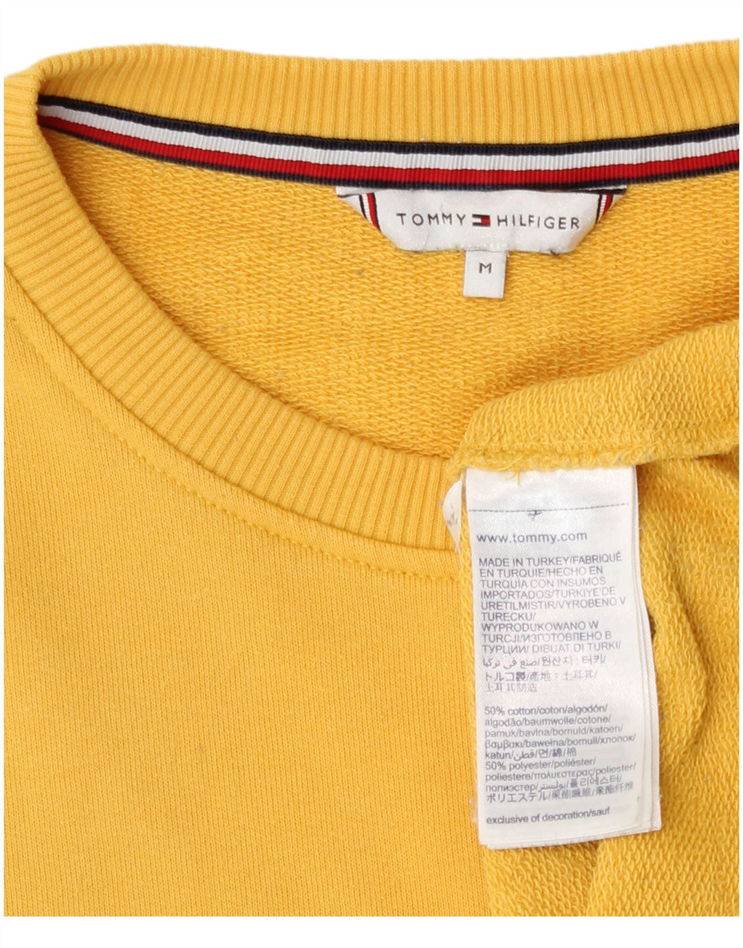 Felpa da donna Tommy Hilfiger Jumper UK 14 Medium Giallo