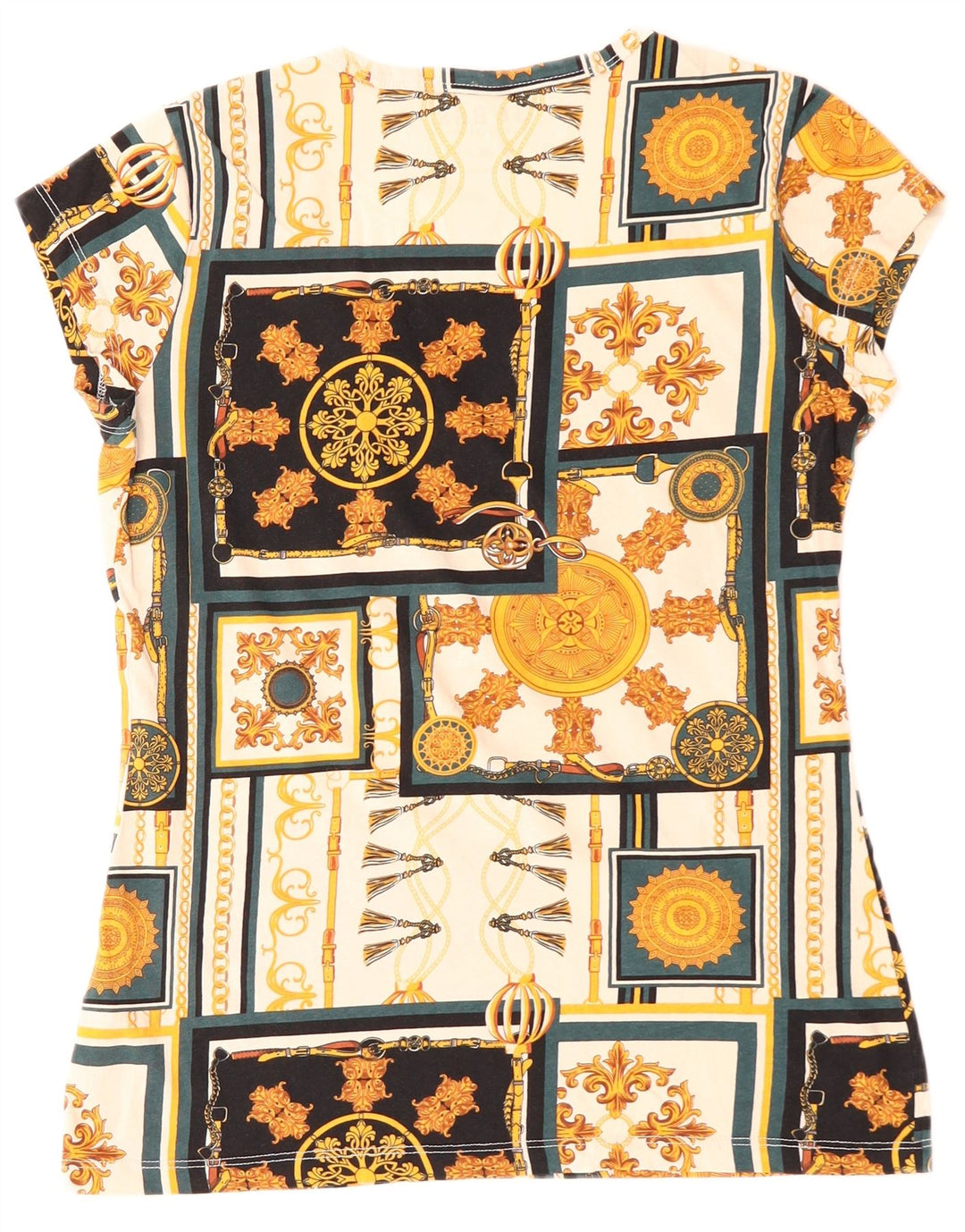 Guess T-shirt grafica da donna Top UK 12 media multicolore