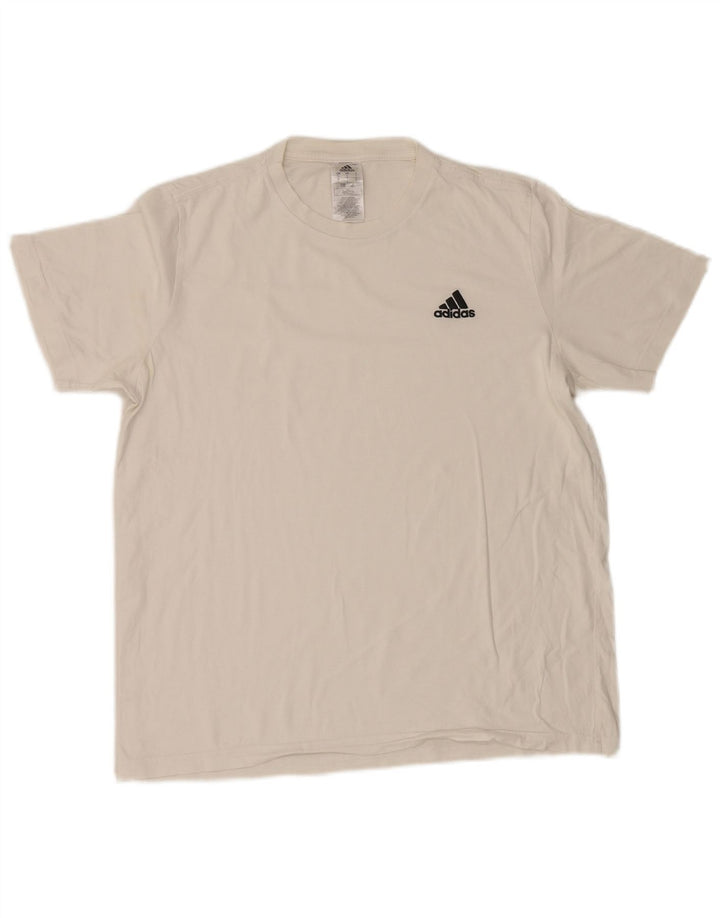 Maglietta Adidas da uomo Top Large in cotone bianco