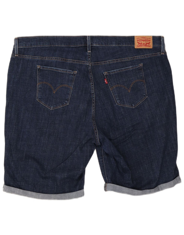 Bermuda da donna Levi's in denim dalla vestibilità classica US 22 3XL W44 Blu navy