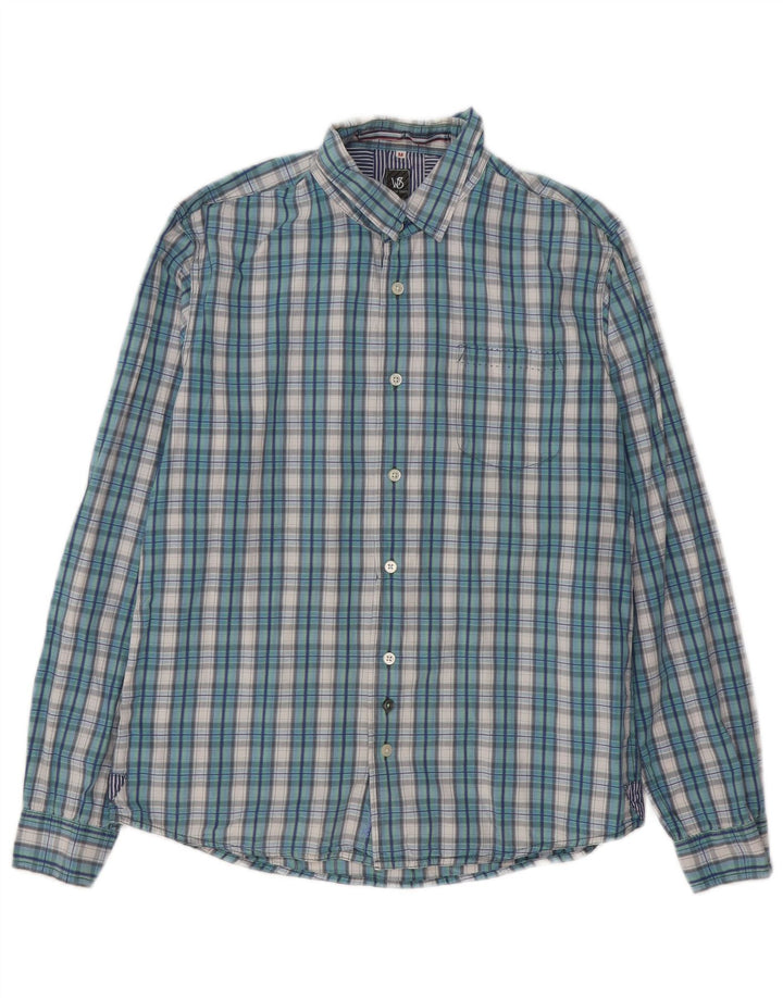 Camicia slim fit da uomo White Stuff in cotone a quadri blu medio