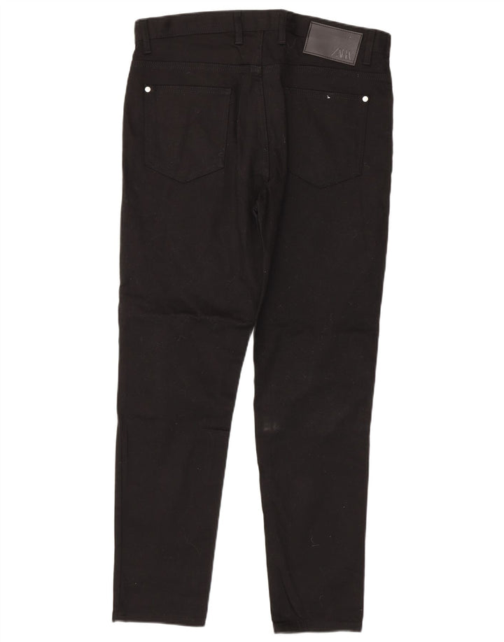 ZARA Mens Slim Jeans EU 42 Large W32 L30 Black Cotton
