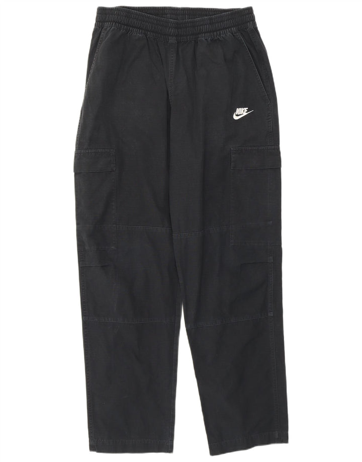Pantaloni cargo dritti da uomo Nike Small W29 L28 cotone nero