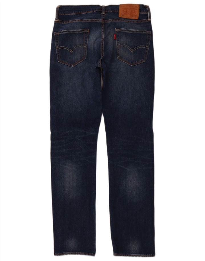LEVI'S Jeans 511 Slim da Donna W30 L32 Blu Cotone