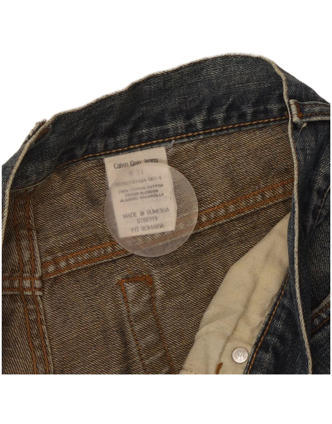 CALVIN KLEIN Jeans dritti da uomo W31 L29 Cotone blu