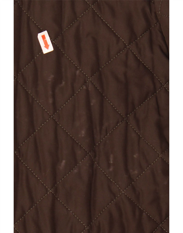 BARBOUR Giacca trapuntata da uomo UK 40 Large Marrone Poliestere