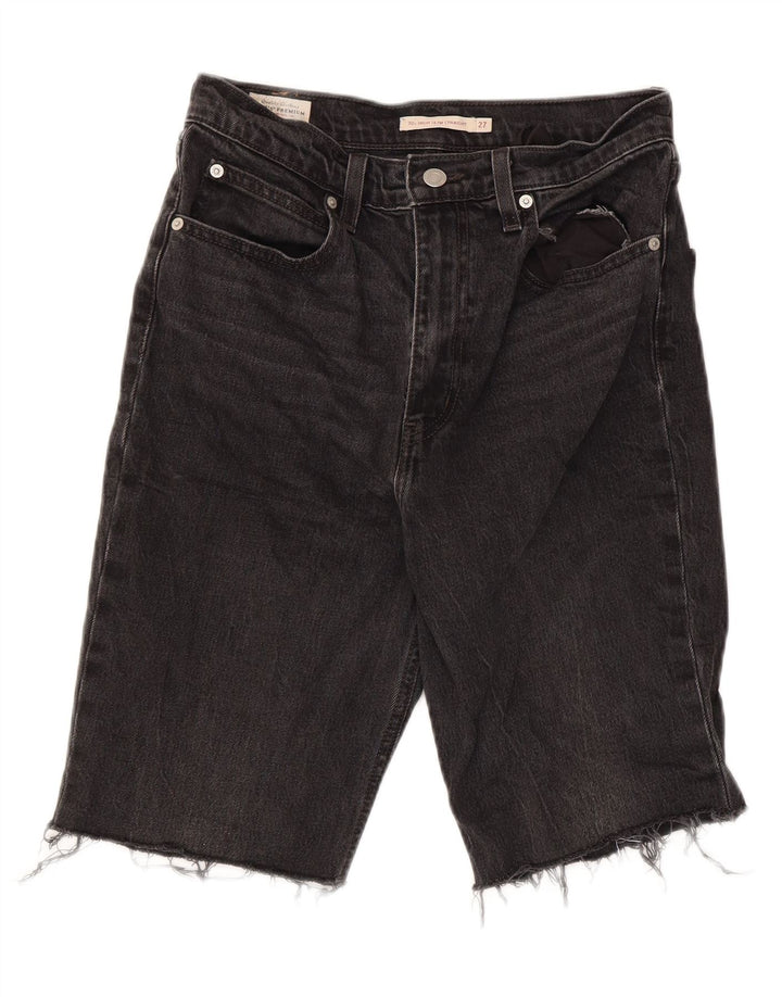 Pantaloncini di jeans da uomo Levi's W27 XS in cotone nero