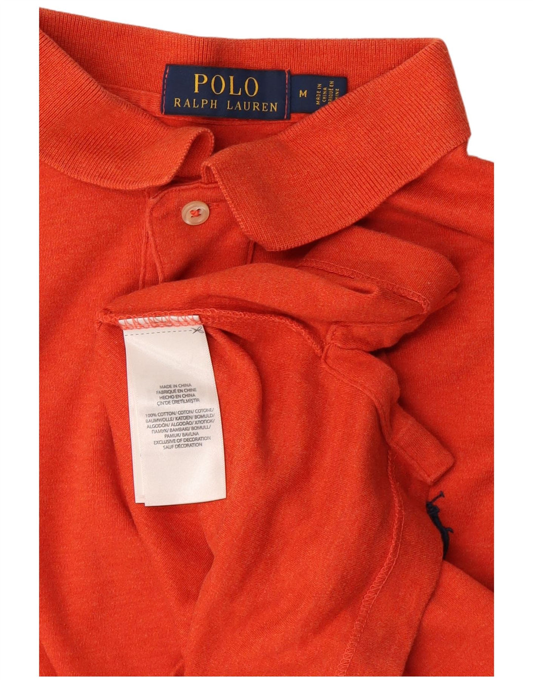 Polo Ralph Lauren da uomo in cotone arancione medio