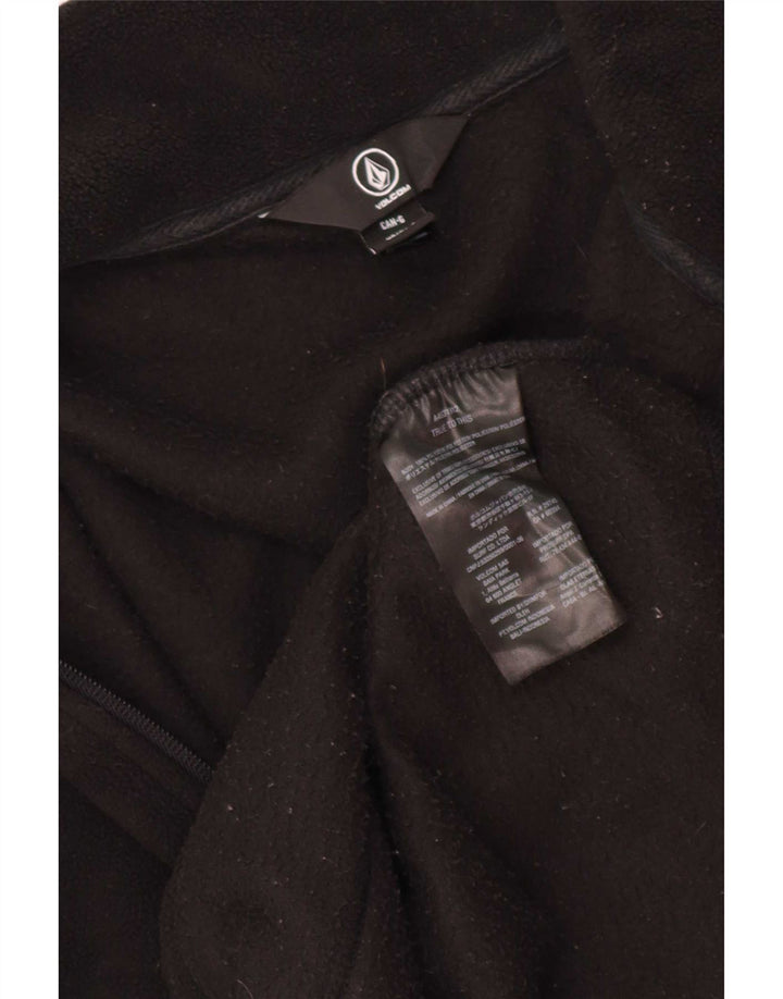 Volcom Maglione in pile da uomo con zip e collo grande nero Poliestere