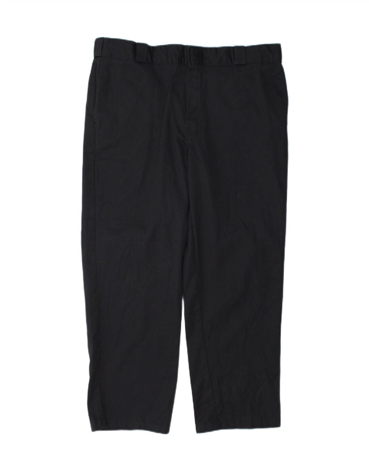 DICKIES Mens Original Fit Chino Trousers W40 L30 Black Polyester Vintage Dickies and Second-Hand Dickies from Messina Hembry 