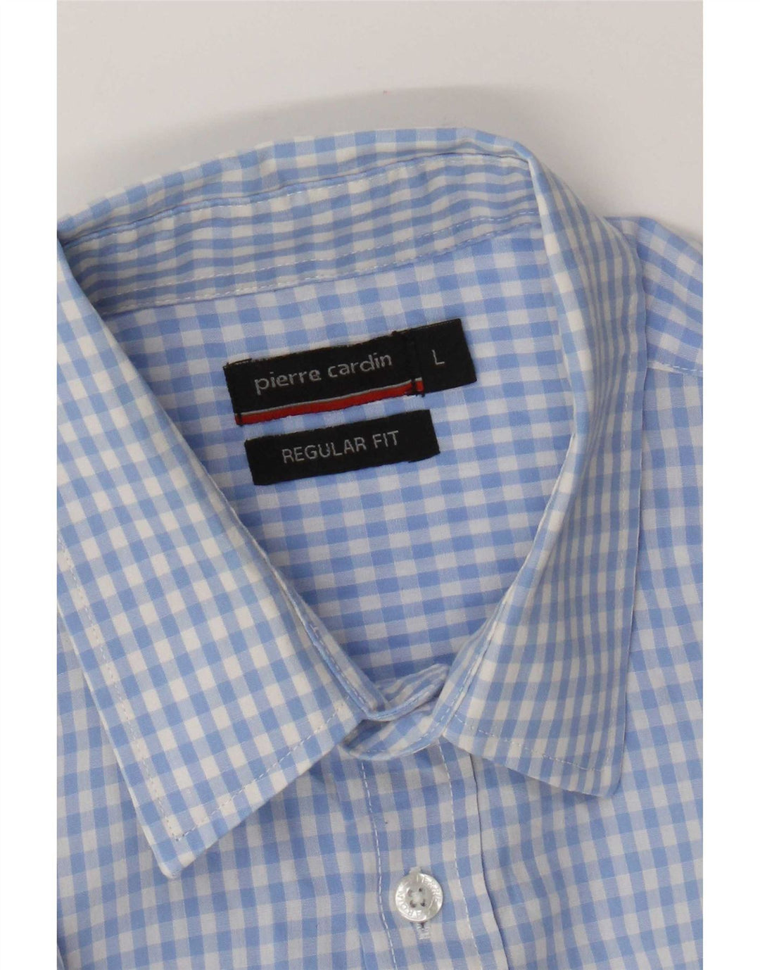 Pierre Cardin Camicia da uomo a maniche corte con vestibilità regolare, grande a quadretti blu