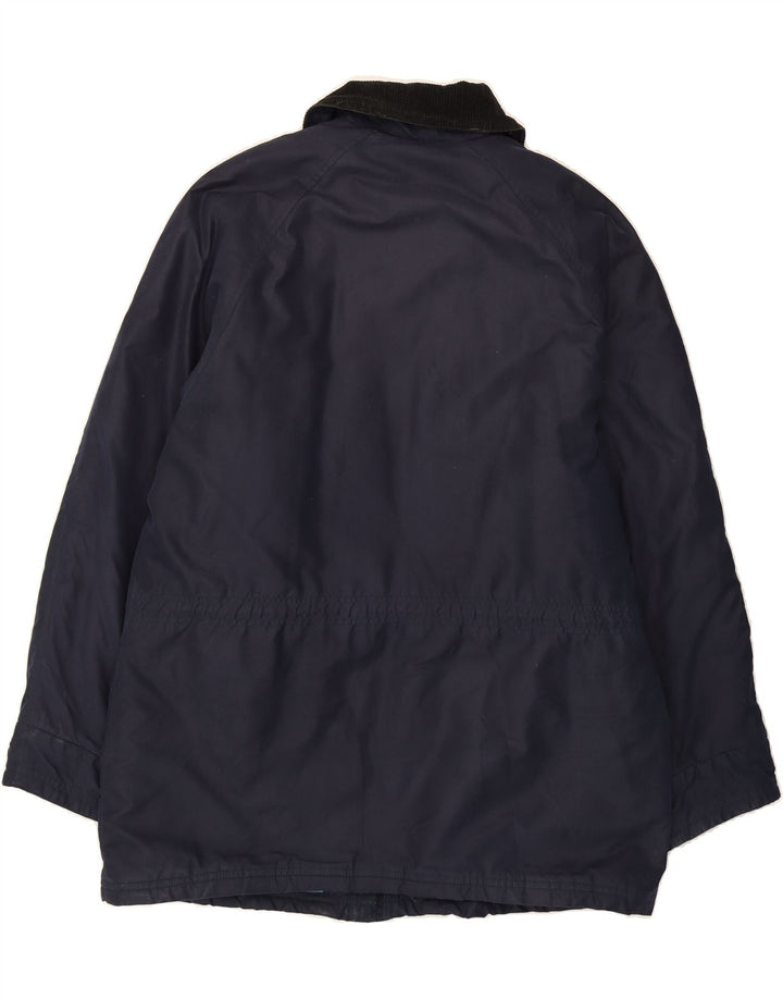 STARRING Mens Windbreaker Jacket UK 40 Large Navy Blue Polyester Vintage Starring and Second-Hand Starring from Messina Hembry 