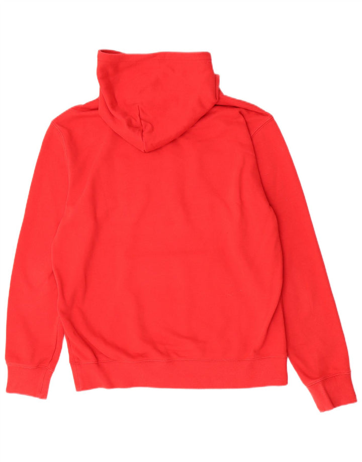 Maglione con cappuccio grafico da uomo Champion in cotone rosso medio