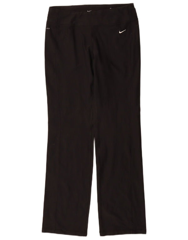 Pantaloni da tuta Nike Dri Fit da donna UK 12 Medium Nero Poliestere