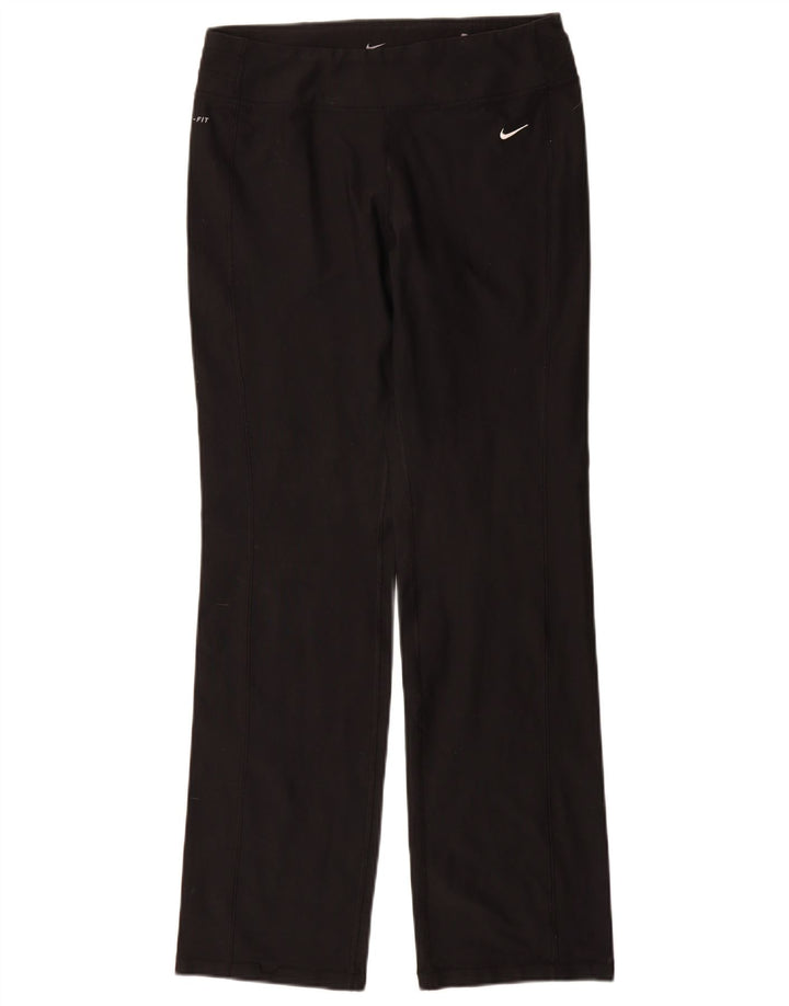 Pantaloni da tuta Nike Dri Fit da donna UK 12 Medium Nero Poliestere