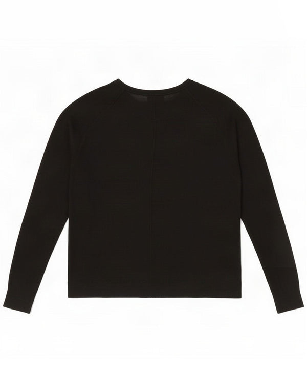 Maglione Zara da donna con scollo a barca UK 14 Medium Nero