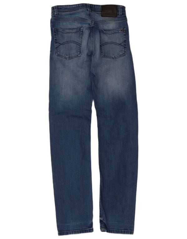 Jeans dritti slim da donna Tommy Hilfiger W29 L32 cotone blu