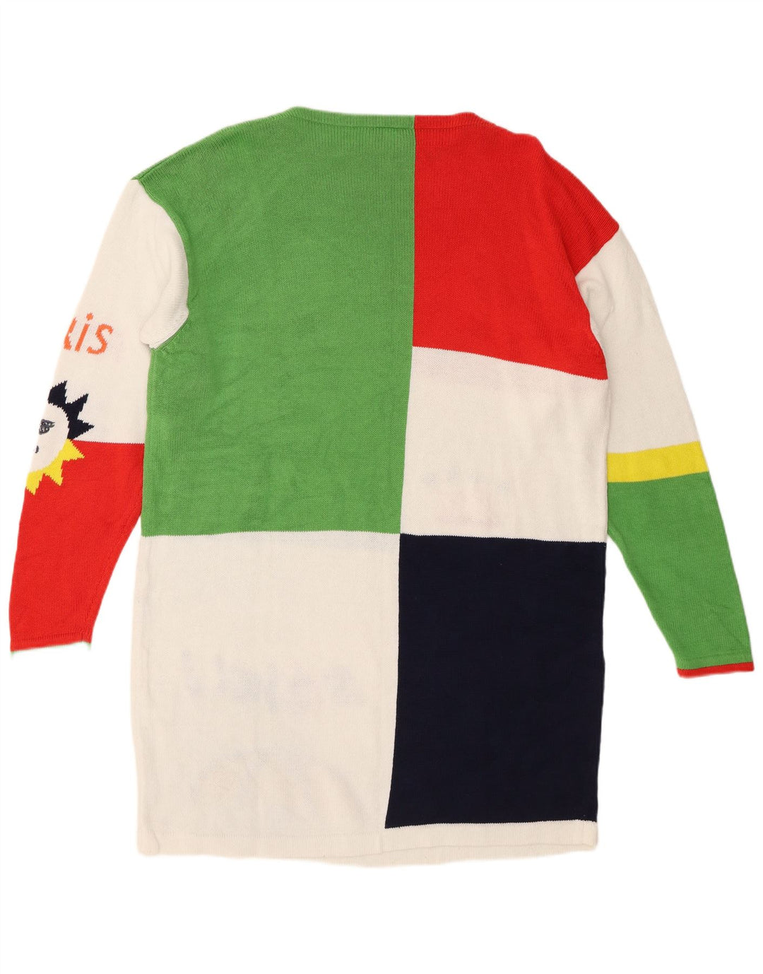 Abito maglione a maniche lunghe da donna Lecomte UK 14 grande multicolore