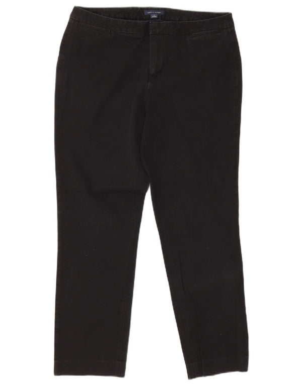 Pantaloni chino dritti da donna Tommy Hilfiger US 10 Large W30 L29 neri