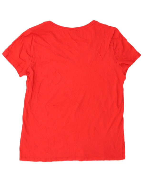 T-shirt grafica da donna Nautica Top UK 18 XL rosso cotone