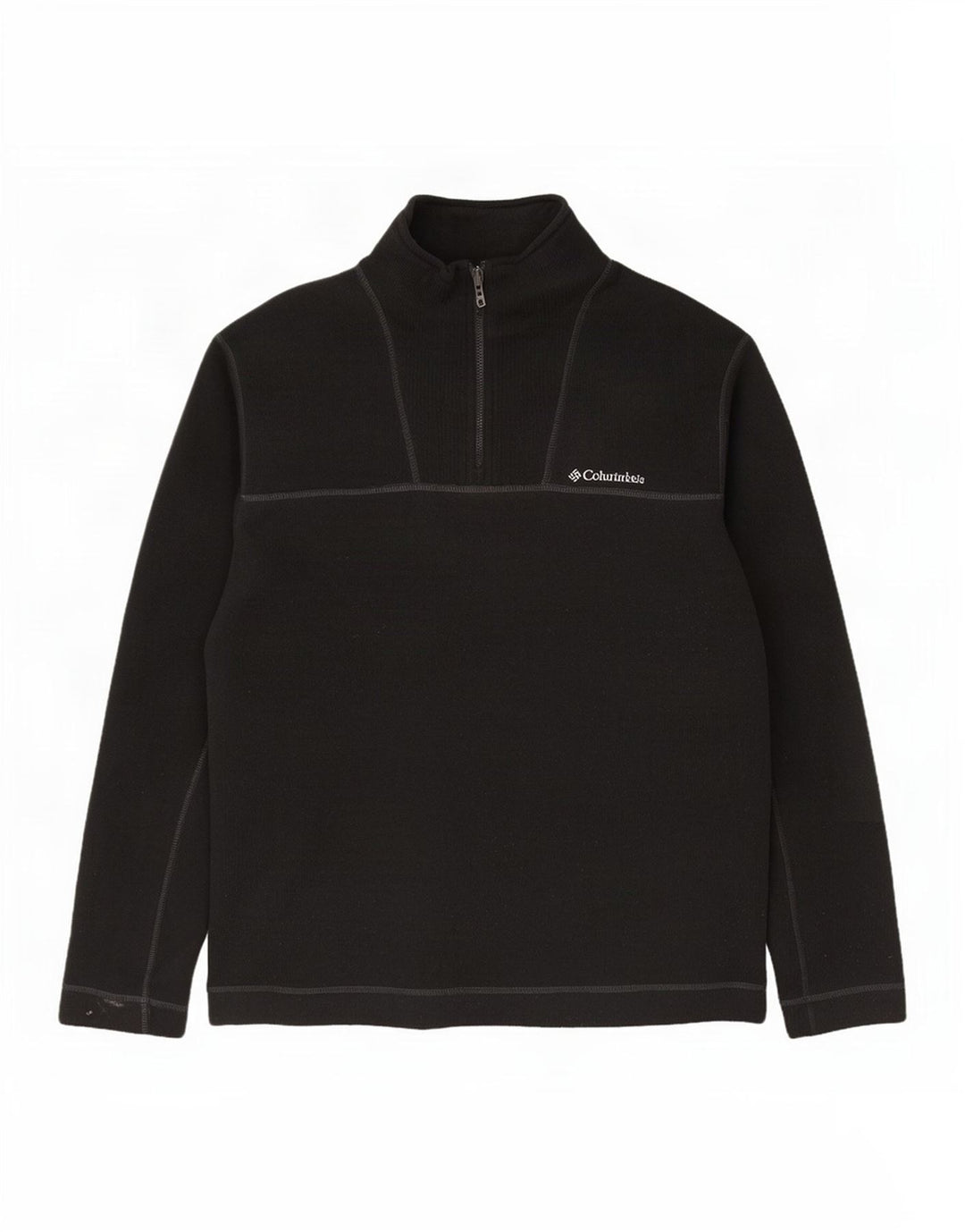 Maglione Columbia da uomo con zip e collo grande in poliestere nero
