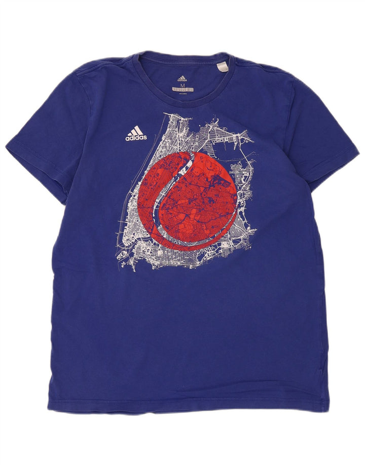 Maglietta grafica da uomo Adidas Top blu medio