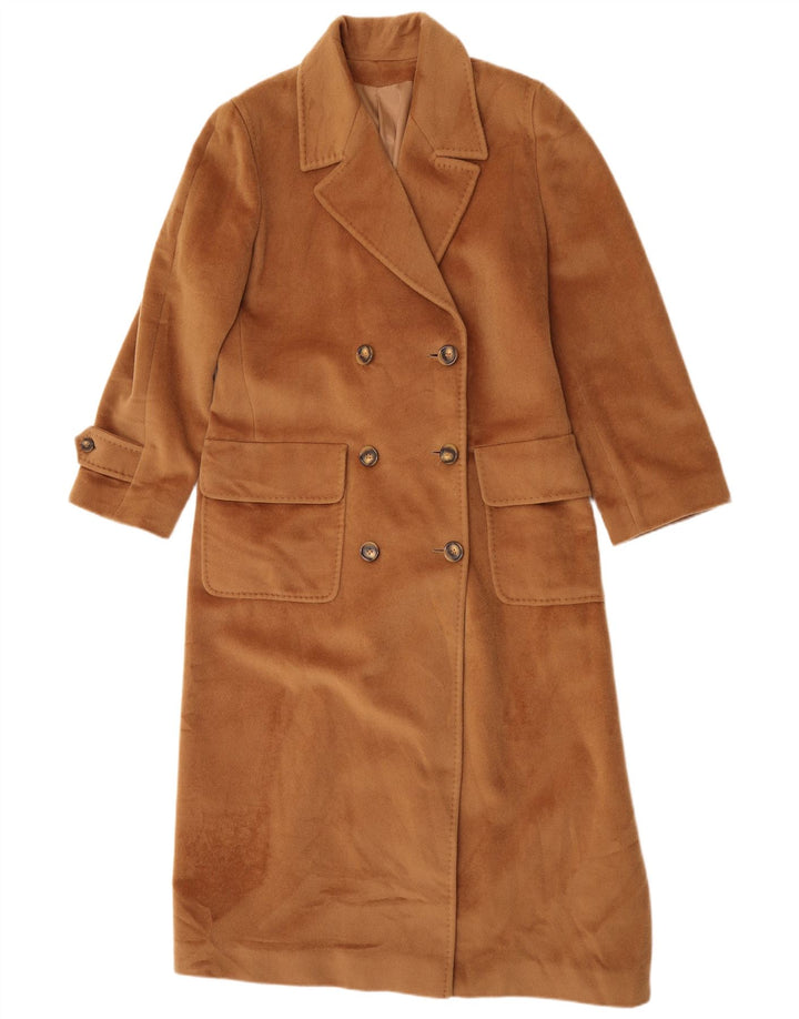 Cappotto doppiopetto da donna Piacenza UK 14 Large in lana marrone