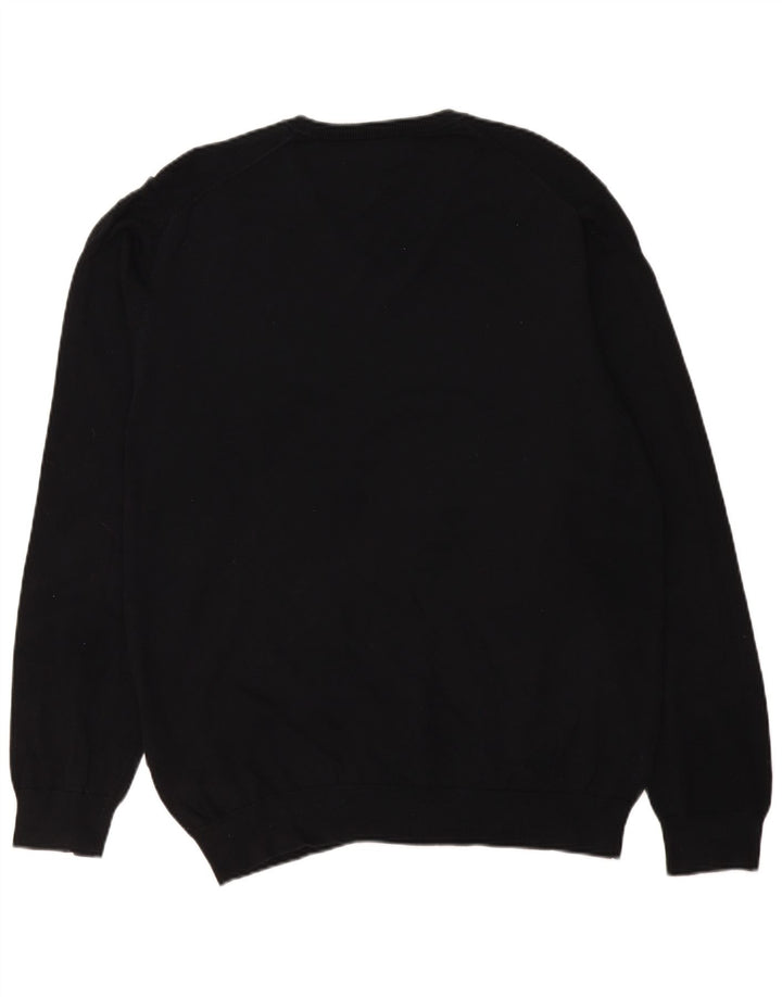 Maglione maglione da uomo con scollo a V Gant 2XL cotone nero