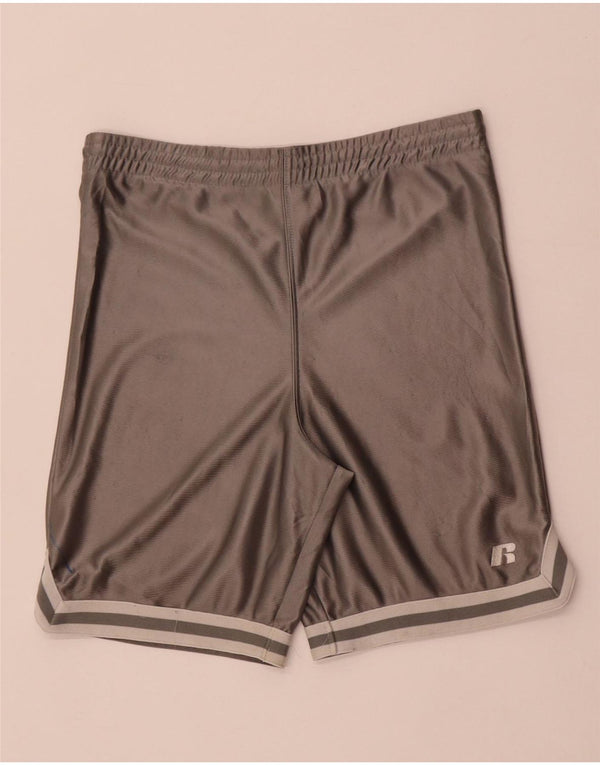 Pantaloncini sportivi da uomo Russell Athletic piccoli in poliestere grigio